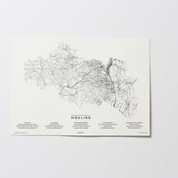 Mödling | Niederösterreich | NEUES DESIGN | City Map Karte Plan Bild Poster Ohne Rahmen Unframed