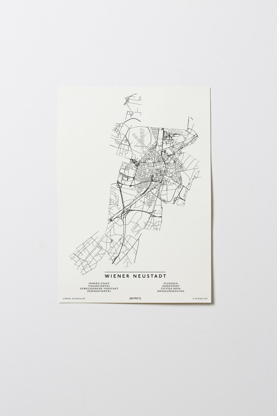 Wiener Neustadt | 2700 - 2752 | Niederösterreich | City Map Karte Plan Bild Poster Ohne Rahmen Unframed