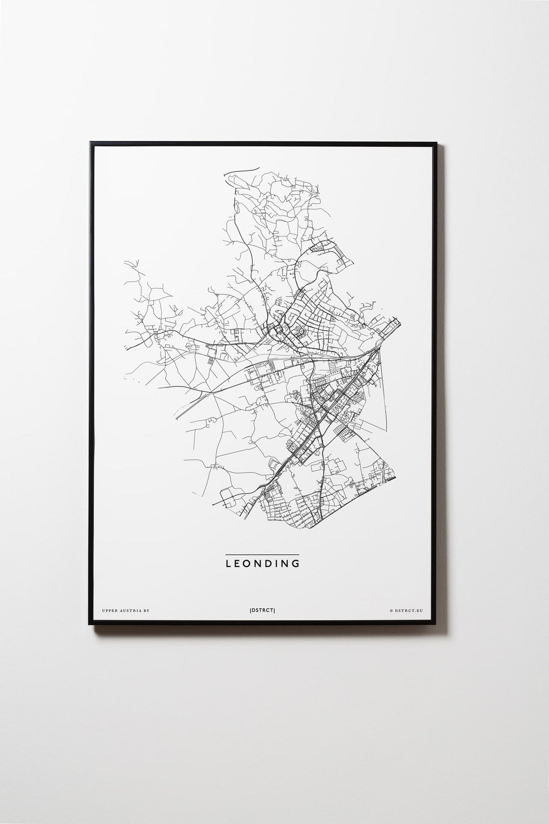 Leonding | Oberösterreich | City Map Karte Plan Bild Print Poster Mit Rahmen Framed L & XL