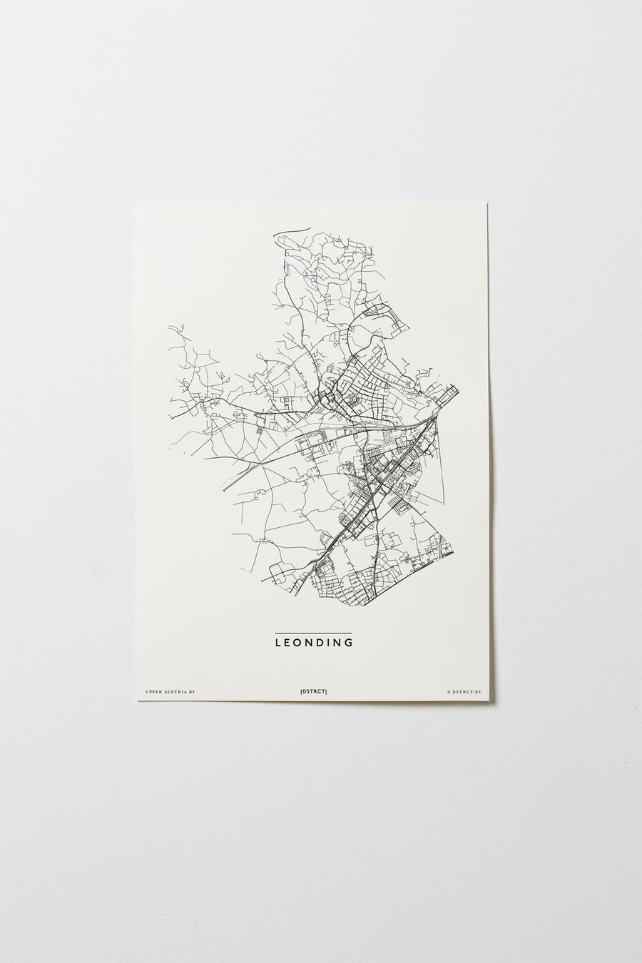 Leonding | Oberösterreich | City Map Karte Plan Bild Print Poster Ohne Rahmen Unframed