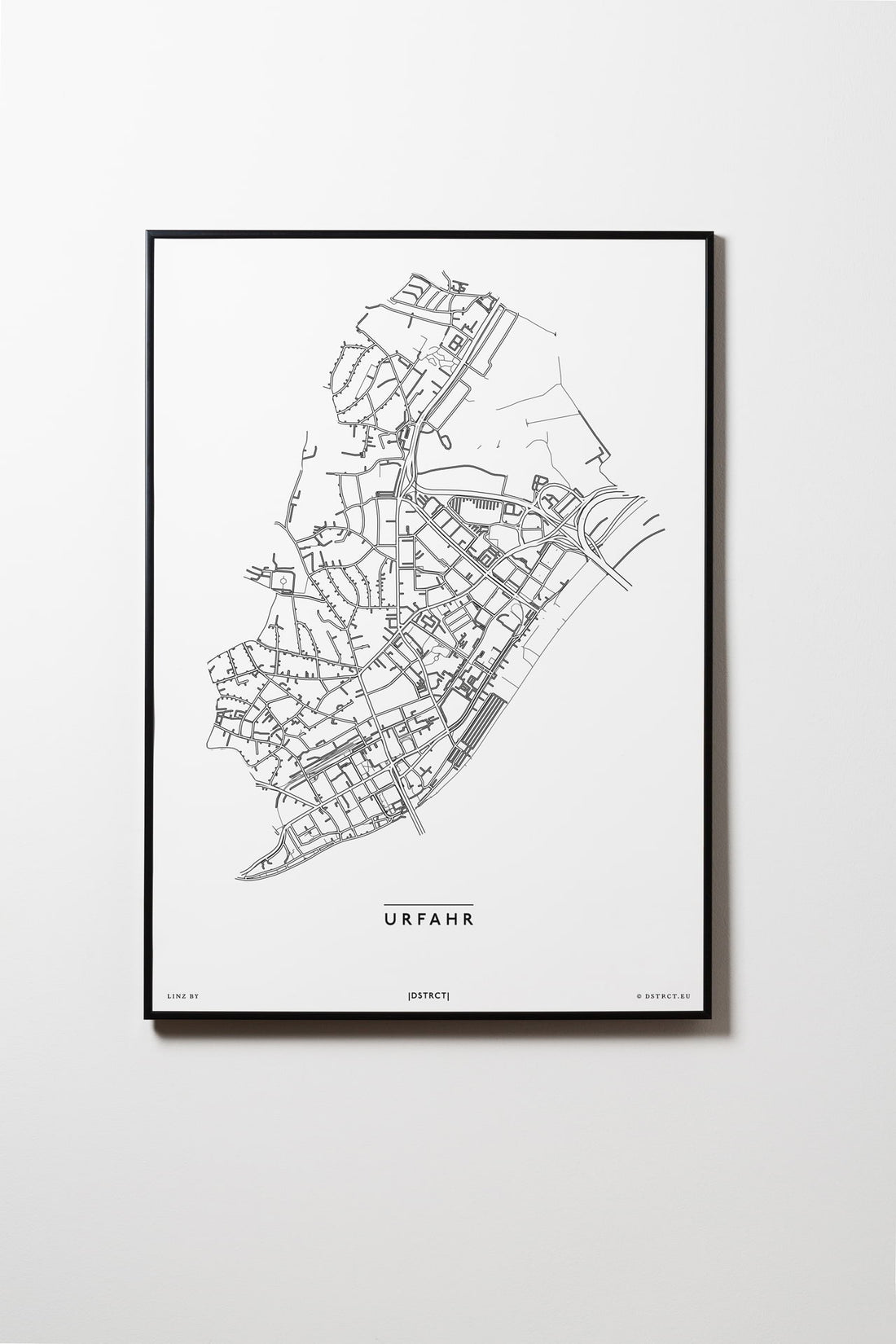 Urfahr | 4040 | Linz | City Map Karte Plan Bild Poster Print Bezirk Mit Rahmen Framed L & XL