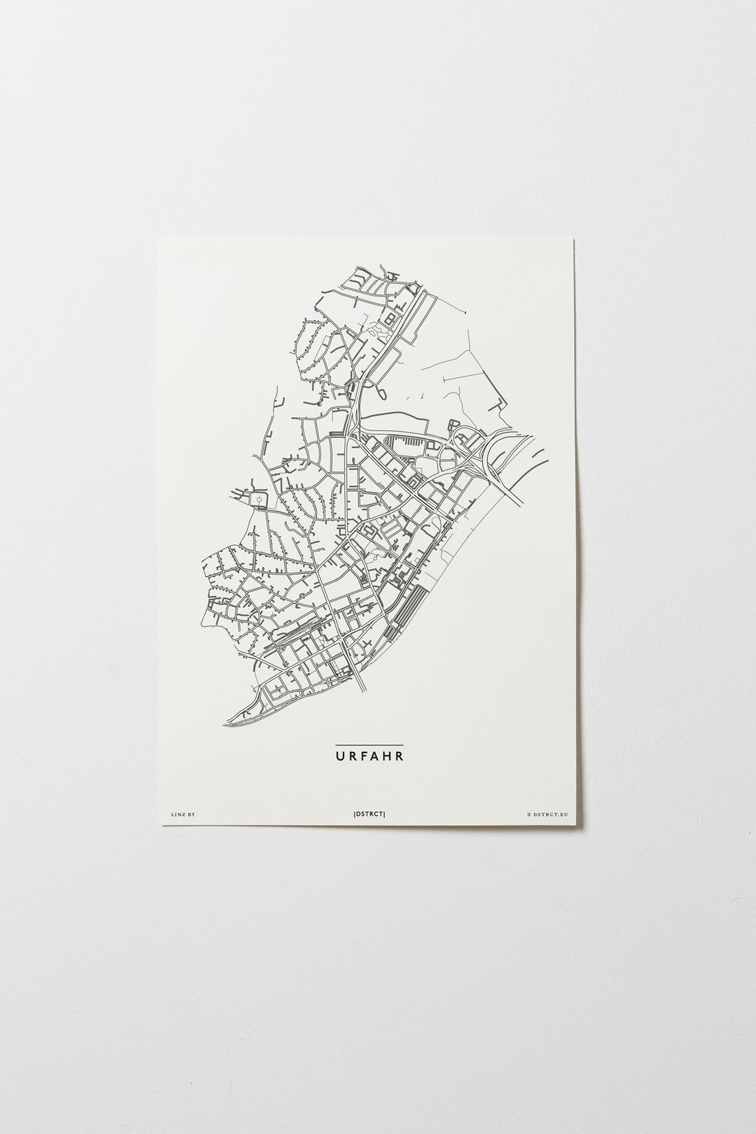 Urfahr | 4040 | Linz | City Map Karte Plan Bild Poster Print Bezirk Ohne Rahmen Unframed