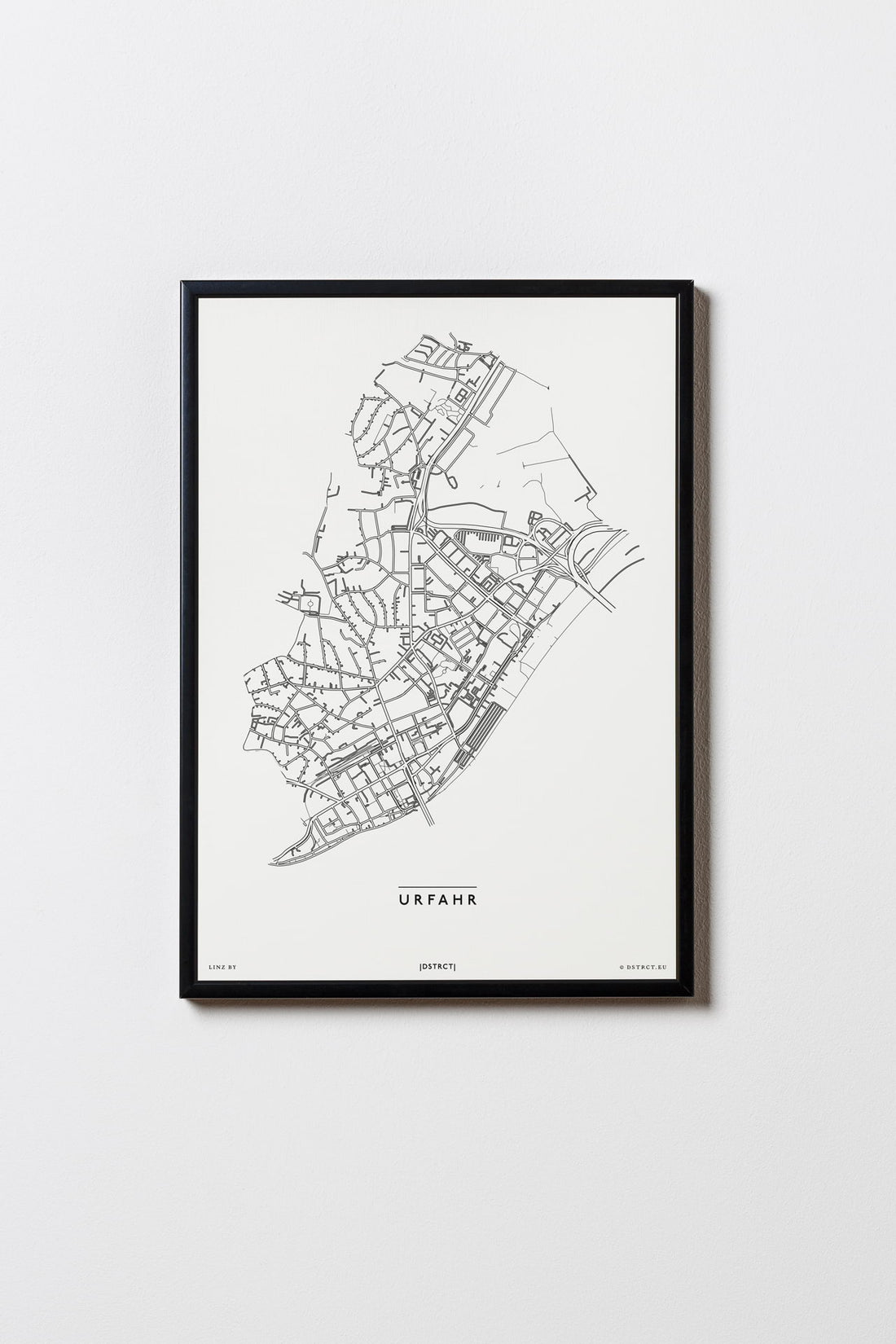 Urfahr | 4040 | Linz | City Map Karte Plan Bild Poster Print Bezirk Mit Rahmen Framed