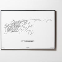 St. Magdalena | 4040 | Linz | City Map Karte Plan Bild Print Poster Mit Rahmen Framed L & XL