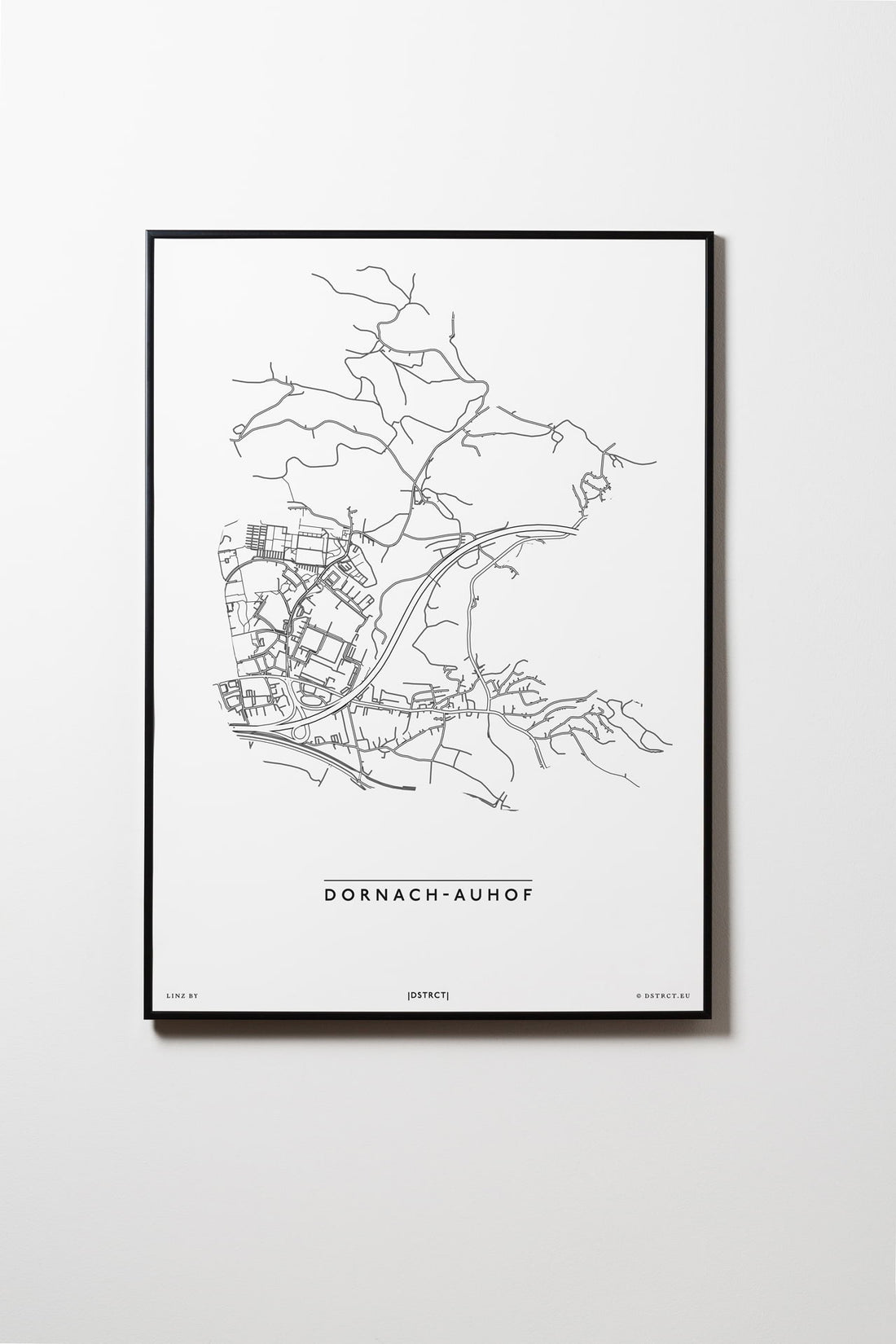 Dornach-Auhof | 4040 | Linz | City Map Karte Plan Bild Poster Print Mit Rahmen Framed L & XL