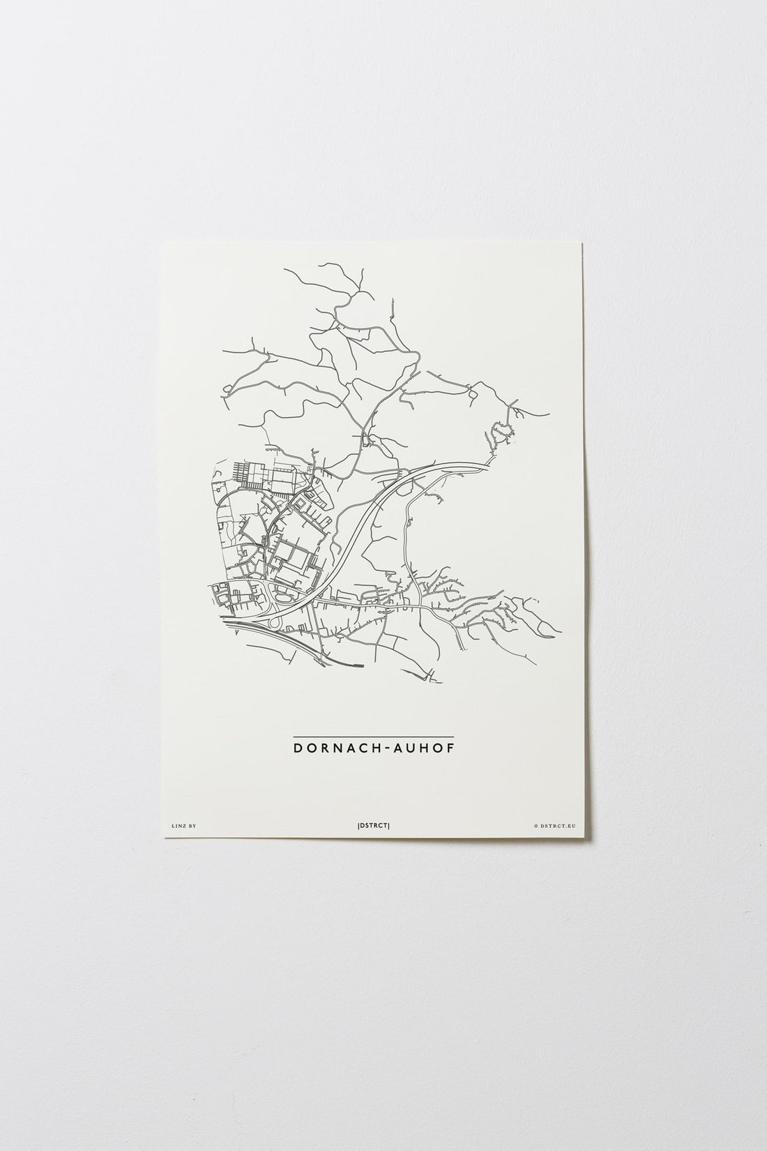 Dornach-Auhof | 4040 | Linz | City Map Karte Plan Bild Poster Print Ohne Rahmen Unframed