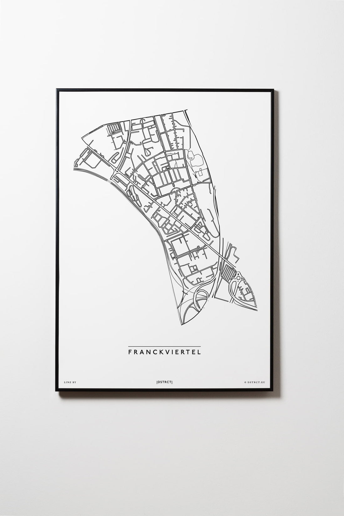 Franckviertel | 4020 | Linz | City Map Karte Plan Bild Poster Print Mit Rahmen Framed L & XL