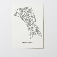 Franckviertel | 4020 | Linz | City Map Karte Plan Bild Poster Print Ohne Rahmen Unframed