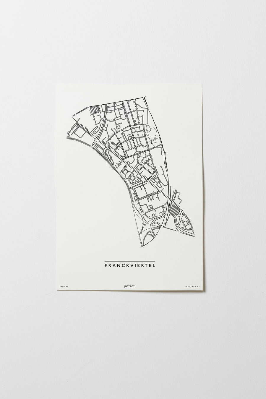 Franckviertel | 4020 | Linz | City Map Karte Plan Bild Poster Print Ohne Rahmen Unframed