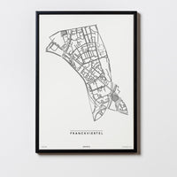 Franckviertel | 4020 | Linz | City Map Karte Plan Bild Poster Print Mit Rahmen Framed