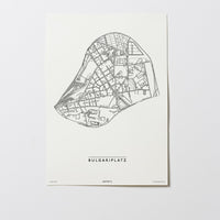 Bulgariplatz | 4020 | Linz | City Map Karte Plan Bild Poster Print Ohne Rahmen Unframed