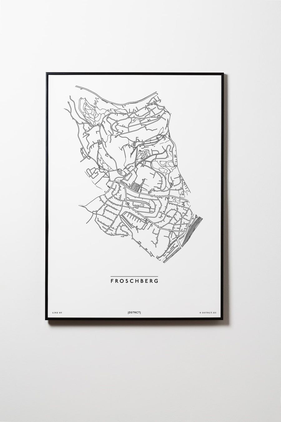 Froschberg | 4020 | Linz | City Map Karte Plan Bild Poster Print Mit Rahmen Framed L & XL