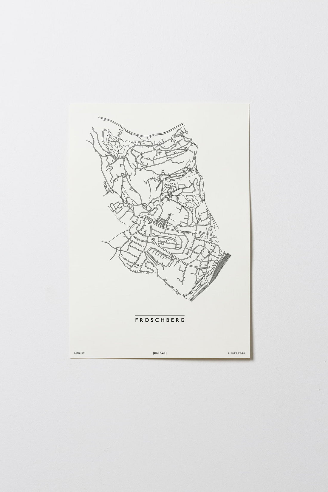 Froschberg | 4020 | Linz | City Map Karte Plan Bild Poster Print Ohne Rahmen Unframed