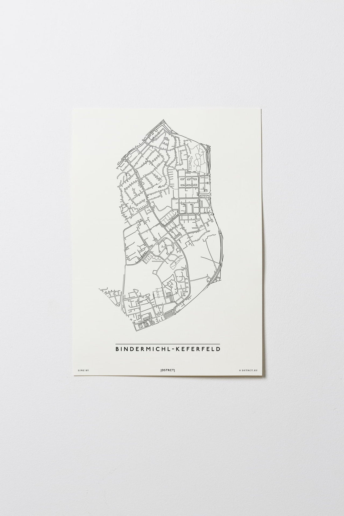 Bindermichl-Keferfeld | 4020 | Linz | City Map Karte Plan Bild Print Poster Ohne Rahmen Unframed