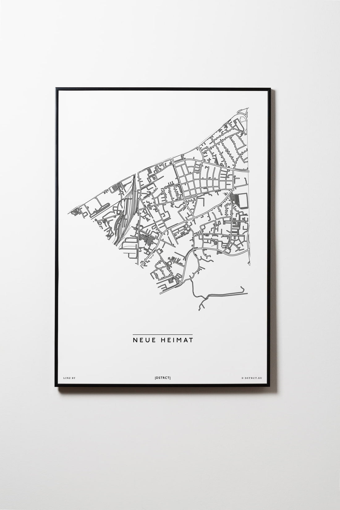 Neue Heimat | 4030 | Linz | City Map Karte Plan Bild Poster Print Mit Rahmen Framed L & XL