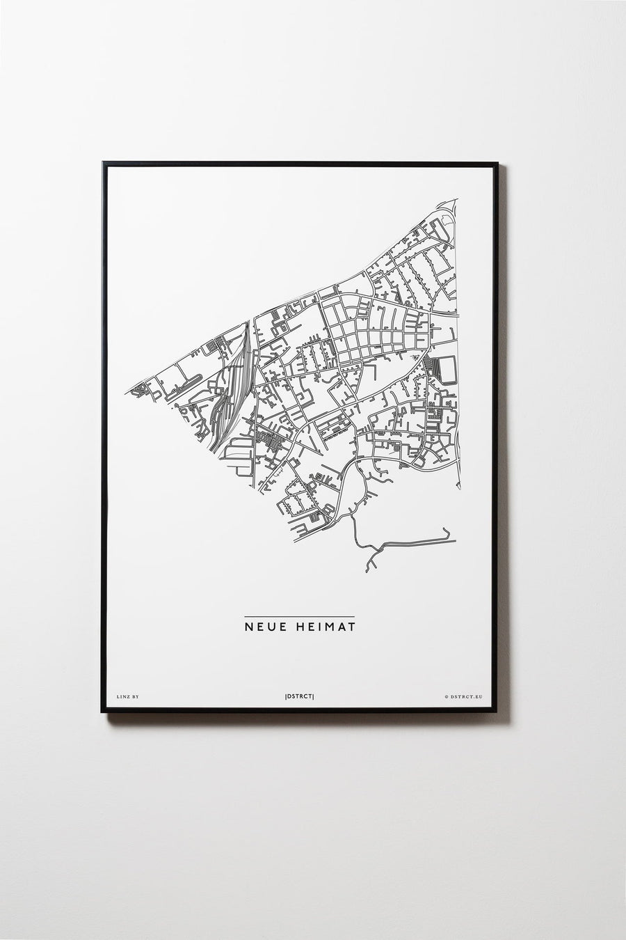 Neue Heimat | 4030 | Linz | City Map Karte Plan Bild Poster Print Mit Rahmen Framed L & XL