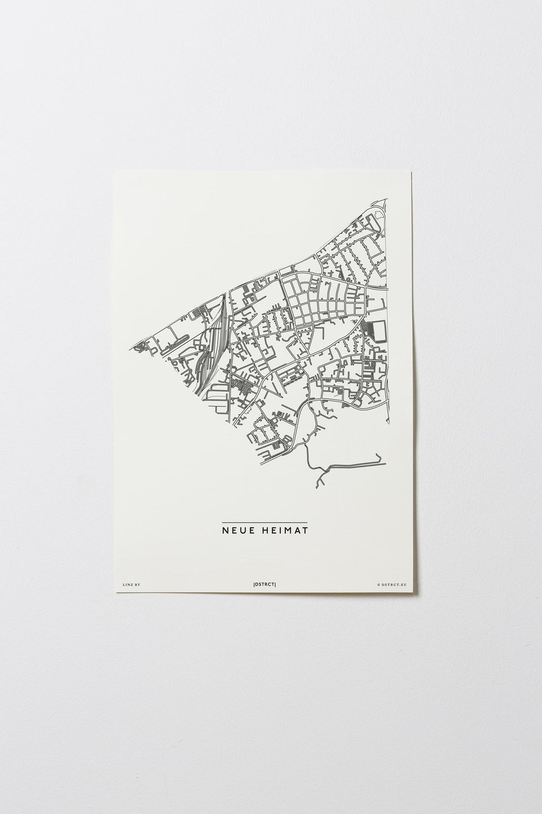 Neue Heimat | 4030 | Linz | City Map Karte Plan Bild Poster Print Ohne Rahmen Unframed
