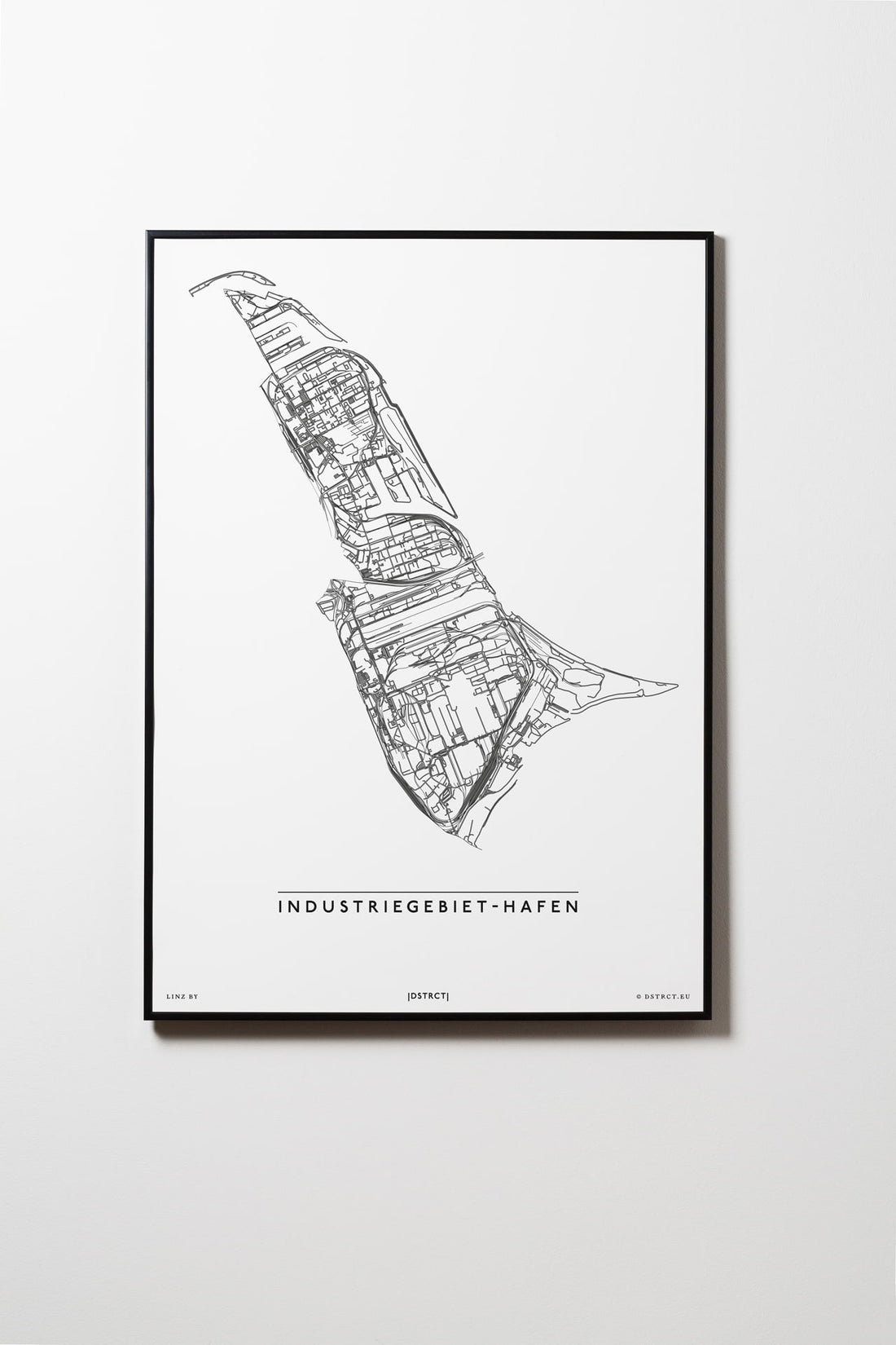 Industriegebiet-Hafen | 4020 | Linz | City Map Karte Plan Bild Poster Print Mit Rahmen Framed L & XL
