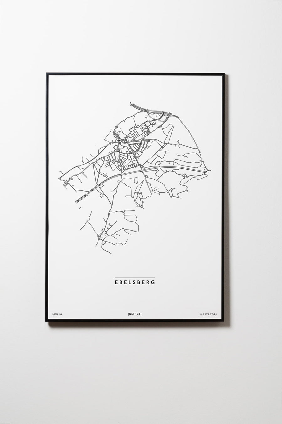 Ebelsberg | 4030 | Linz | City Map Karte Plan Bild Poster Print Mit Rahmen Framed L & XL