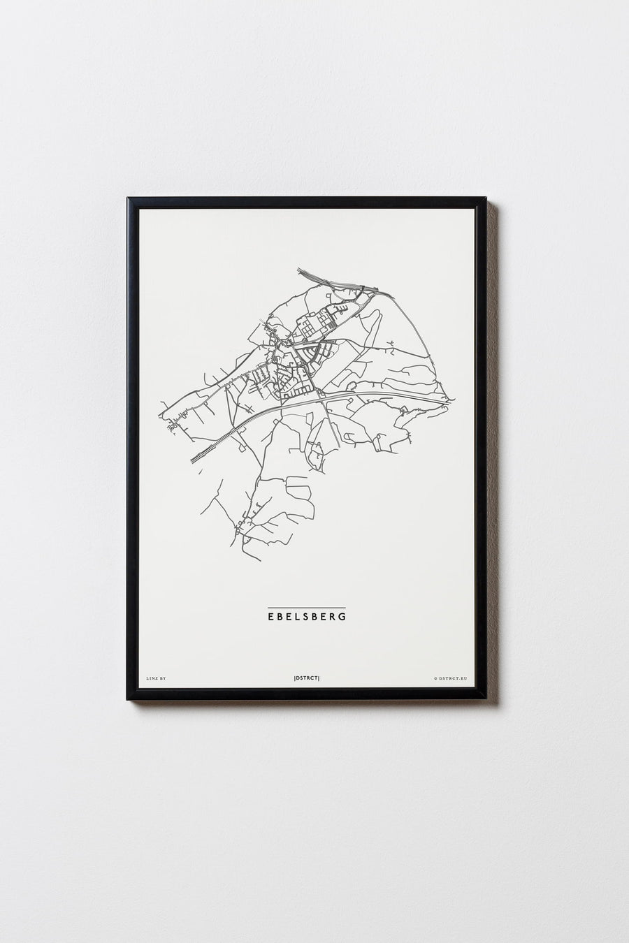Ebelsberg | 4030 | Linz | City Map Karte Plan Bild Poster Print Mit Rahmen Framed