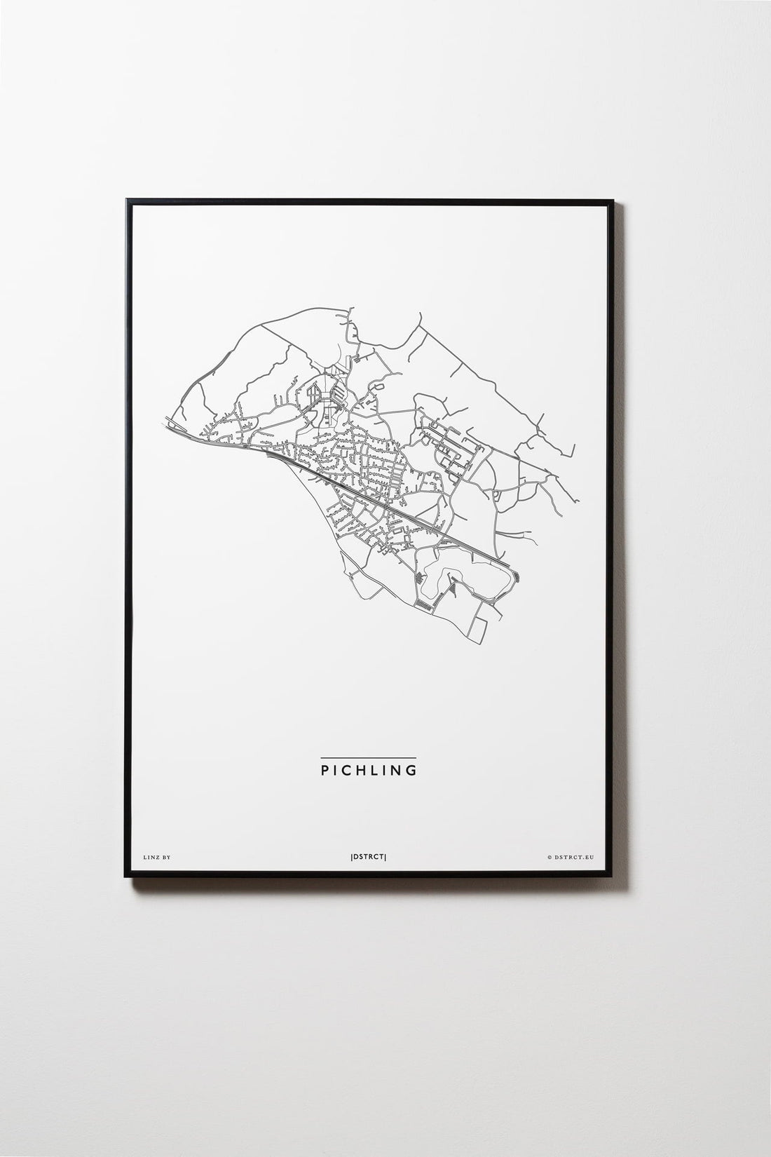 Pichling | 4030 | Linz | City Map Karte Plan Bild Poster Print Mit Rahmen Framed L & XL