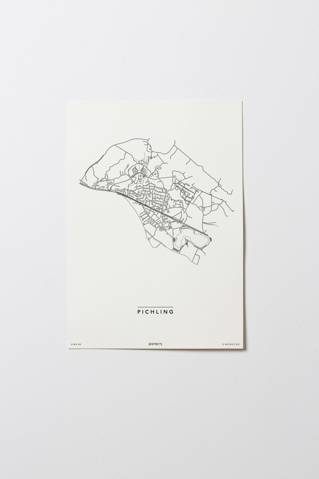 Pichling | 4030 | Linz | City Map Karte Plan Bild Poster Print Ohne Rahmen Unframed