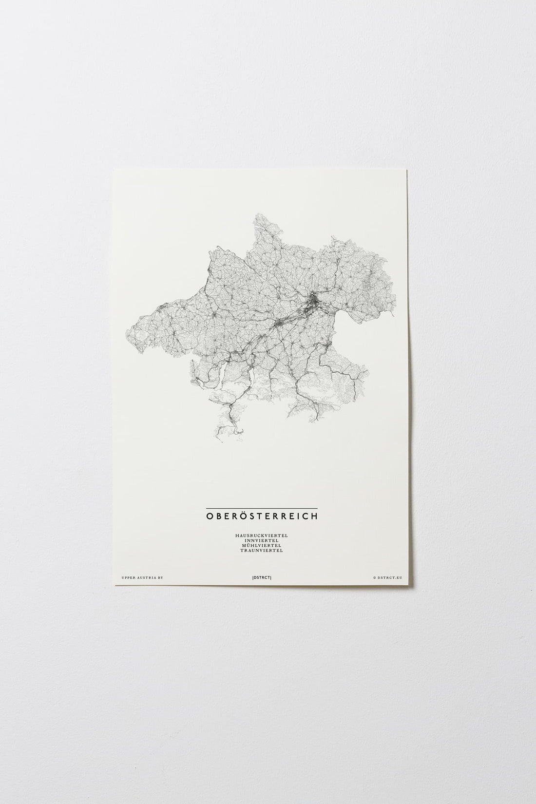 Oberösterreich | Österreich | City Map Karte Plan Bild Print Poster Illustration Unframed Ohne Rahmen