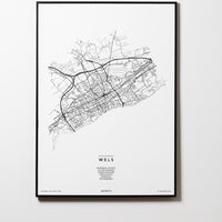 Wels | 4600 - 4606 | Oberösterreich | City Map Karte Plan Bild Print Poster Mit Rahmen Framed L & XL
