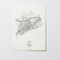 Wels | 4600 - 4606 | Oberösterreich | City Map Karte Plan Bild Print Poster Ohne Rahmen Unframed