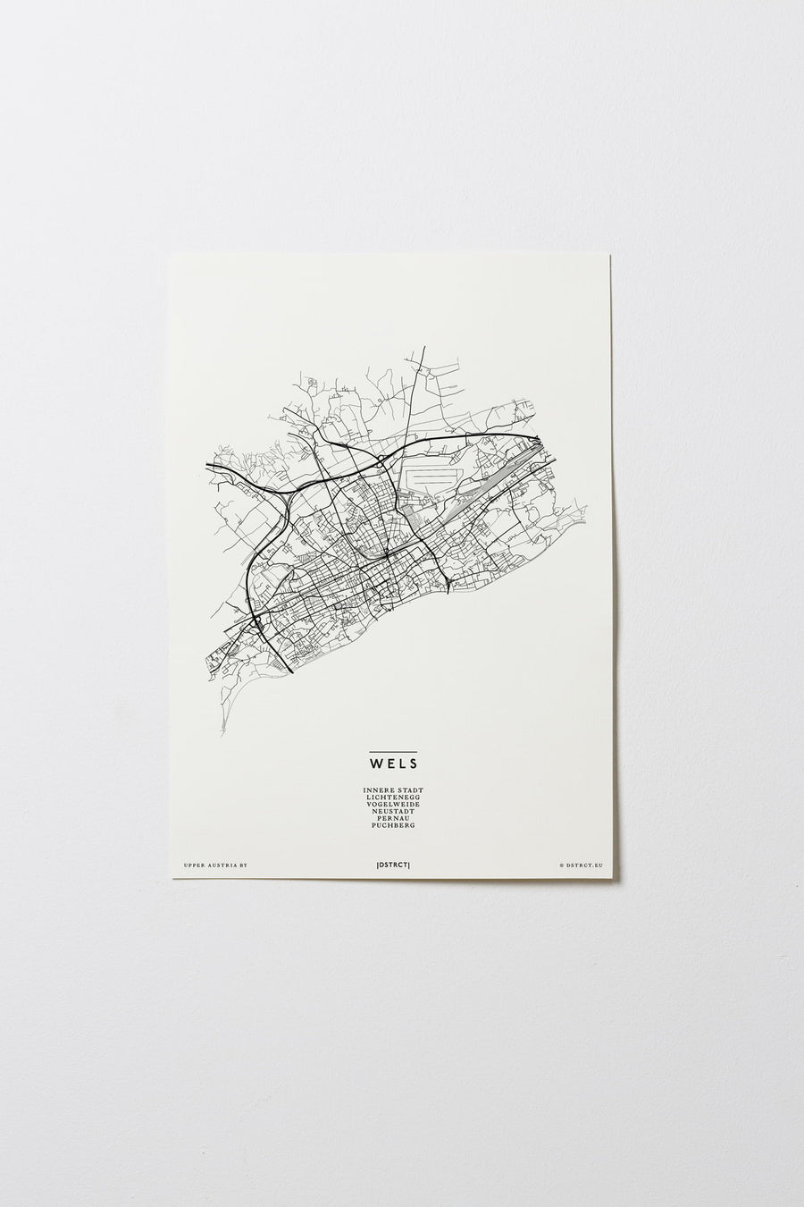 Wels | 4600 - 4606 | Oberösterreich | City Map Karte Plan Bild Print Poster Ohne Rahmen Unframed