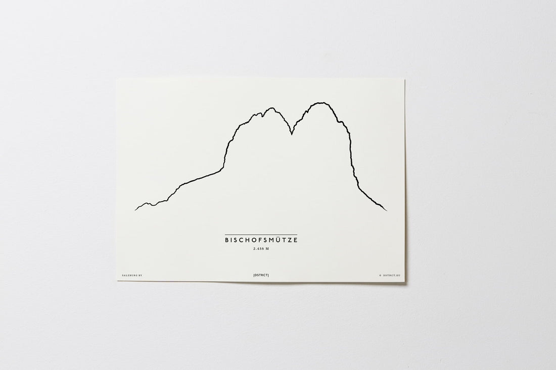 Bischofsmütze | Salzburg | Illustration | Zeichnung Bild Print Poster Ohne Rahmen Unframed