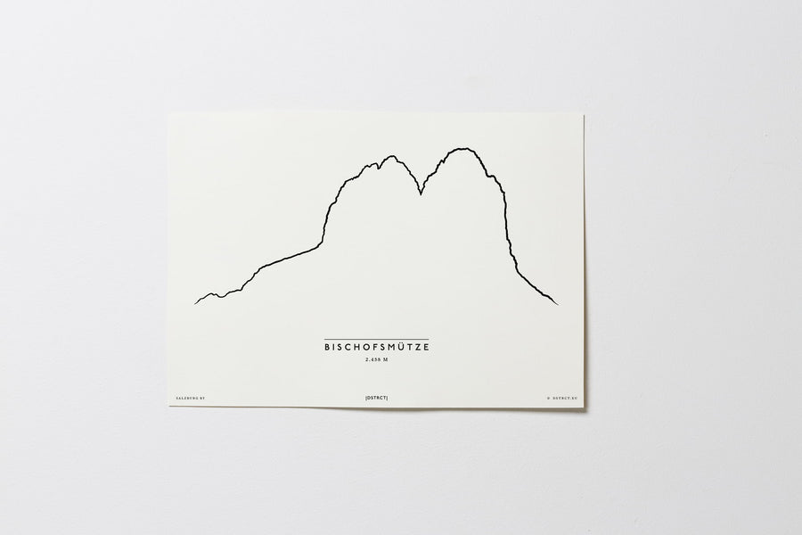 Bischofsmütze | Salzburg | Illustration | Zeichnung Bild Print Poster Ohne Rahmen Unframed