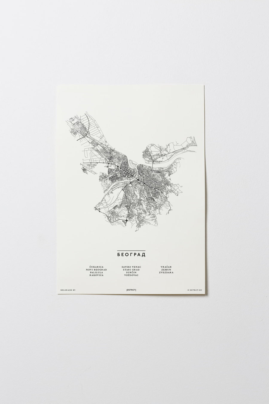 Belgrad | Beograd | Serbien | City Map Karte Plan Bild Print Poster Ohne Rahmen Unframed