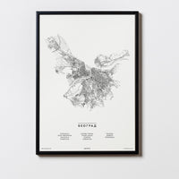 Belgrad | Beograd | Serbien | City Map Karte Plan Bild Print Poster Mit Rahmen Framed