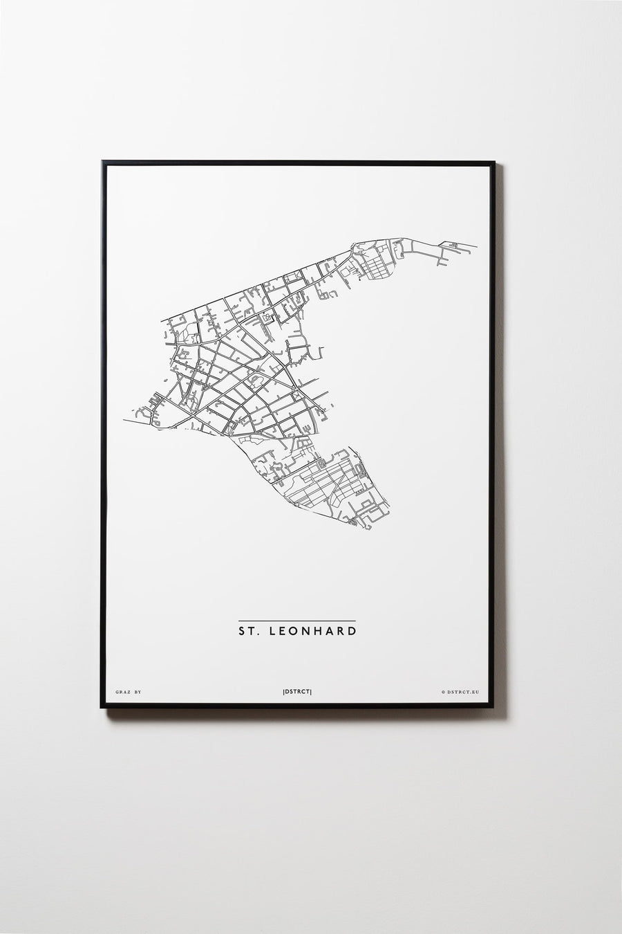 St. Leonhard | 8010 | Graz | City Map Karte Plan Bild Print Poster Mit Rahmen Framed L & XL