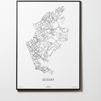 Geidorf | 8010 - 8036 | Graz | City Map Karte Plan Bild Print Poster Mit Rahmen Framed L & XL