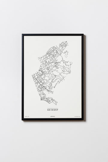 Geidorf | 8010 - 8036 | Graz | City Map Karte Plan Bild Print Poster Mit Rahmen Framed