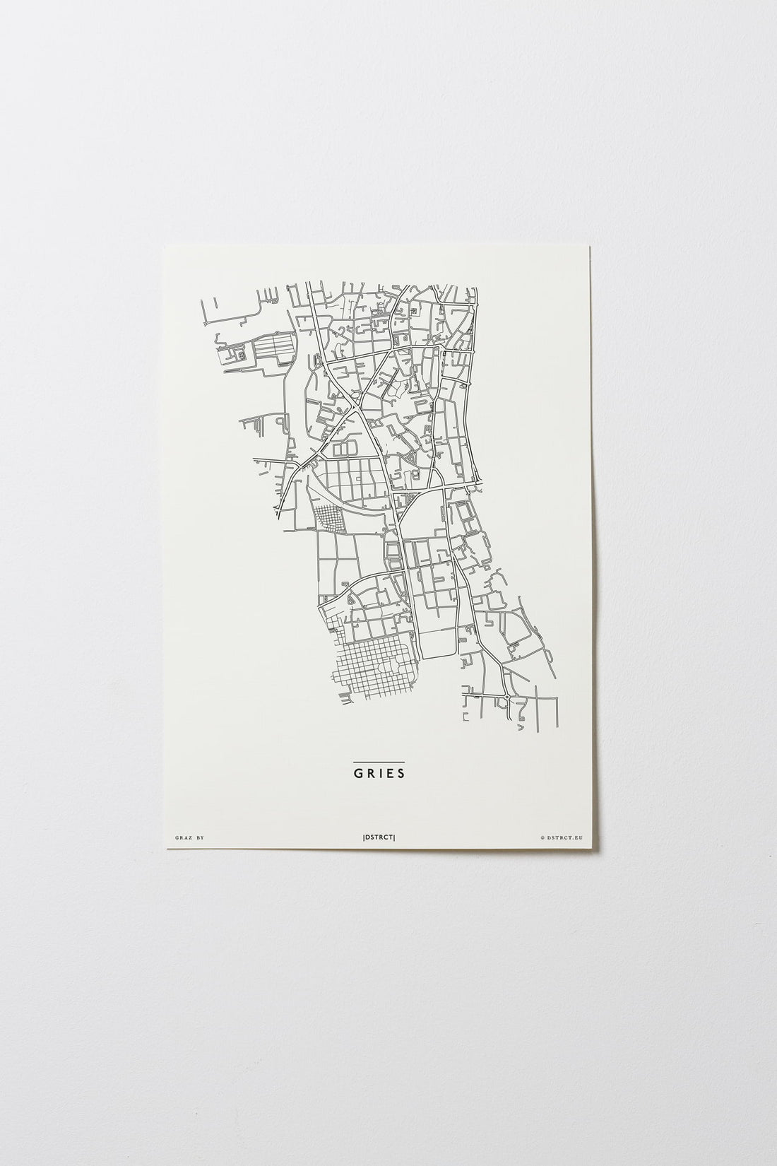 Gries | 8020 - 8055 | Graz | City Map Karte Plan Bild Print Poster Ohne Rahmen Unframed
