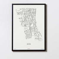 Gries | 8020 - 8055 | Graz | City Map Karte Plan Bild Print Poster Mit Rahmen Framed