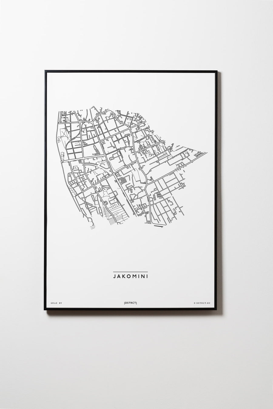 Jakomini | 8010 - 8042 | Graz | City Map Karte Plan Bild Print Poster Mit Rahmen Framed L & XL