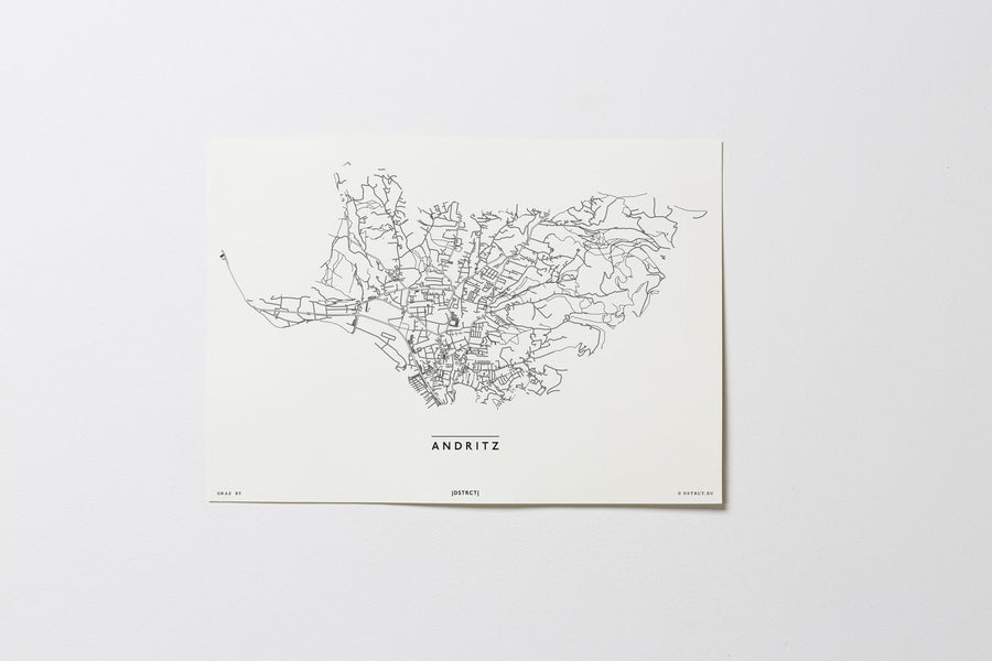 Andritz | 8010, 8043, 8044, 8045, 8046 | Graz | City Map Karte Plan Bild Print Poster Unframed Ohne Rahmen