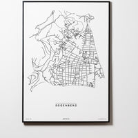 Eggenberg | 8020, 8051, 8052, 8053 | Graz | City Map Karte Plan Bild Print Poster Framed Mit Rahmen L & XL