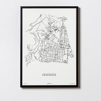 Eggenberg | 8020, 8051, 8052, 8053 | Graz | City Map Karte Plan Bild Print Poster Framed Mit Rahmen