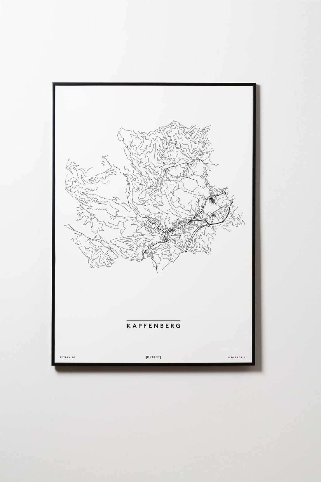 Kapfenberg | 8600 | Steiermark | City Map Karte Plan Bild Print Poster Mit Rahmen Framed L & XL