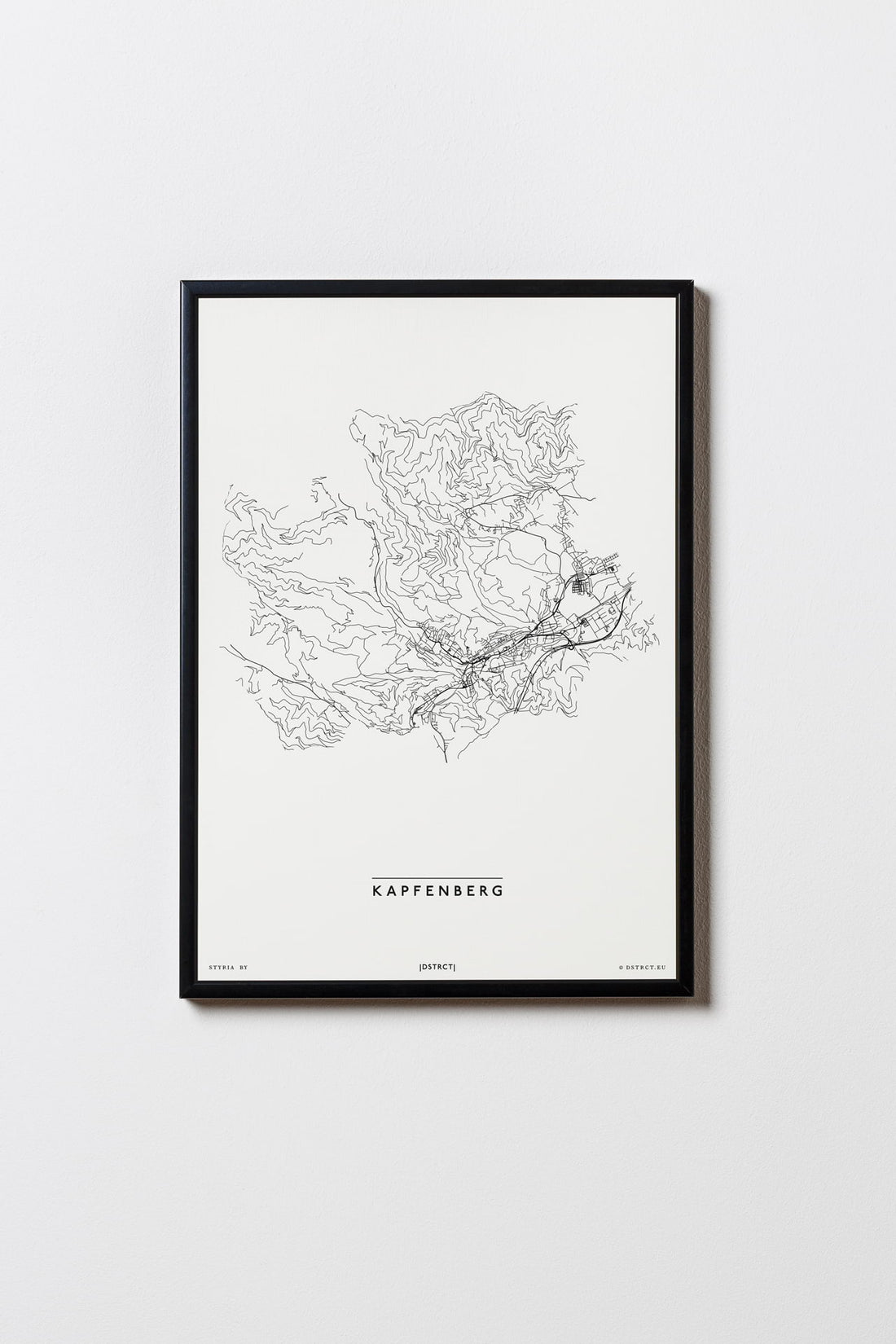 Kapfenberg | 8600 | Steiermark | City Map Karte Plan Bild Print Poster Mit Rahmen Framed