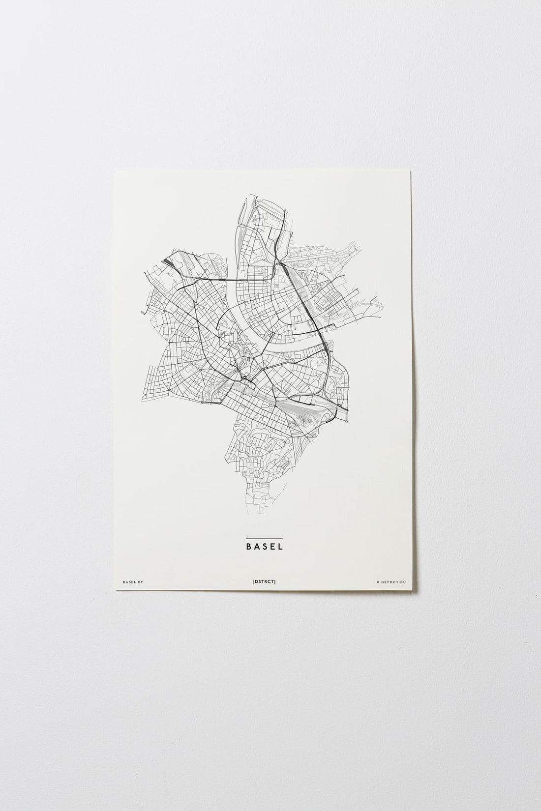Basel | Schweiz | City Map | Karte | Plan | Print | Map | Ohne Rahmen | Unframed