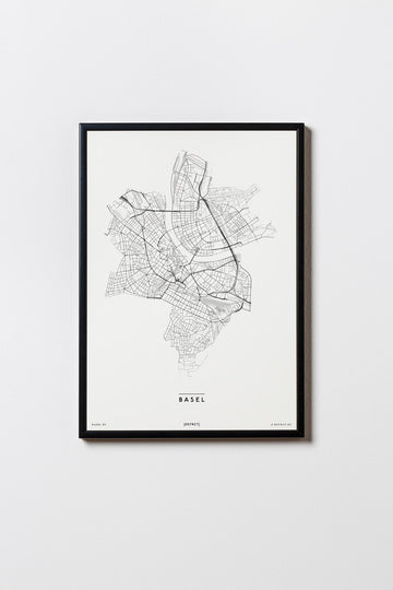 Basel | Schweiz | City Map | Karte | Plan | Print | Map | Rahmen | Framed