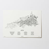 Bern | Schweiz | City Map | Karte | Plan | Print | Map | Ohne Rahmen | Unframed
