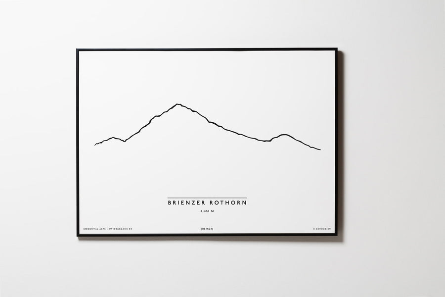 Brienzer Rothorn | Schweiz | Illustration | Zeichnung Bild Print Poster Mit Rahmen Framed L & XL