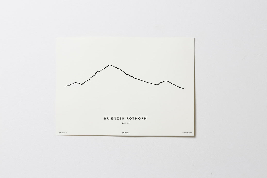 Brienzer Rothorn | Schweiz | Illustration | Zeichnung Bild Print Poster Ohne Rahmen Unframed